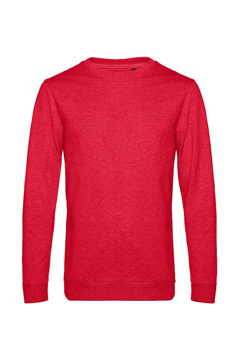 B&C Mens Set In Sweat Jacket in Heather Red (Product Code: WU01W)