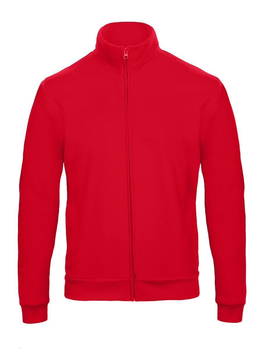 B&C ID.206 50/50 Full-Zip Sweat Jacket in Red (Product Code: WUI26)