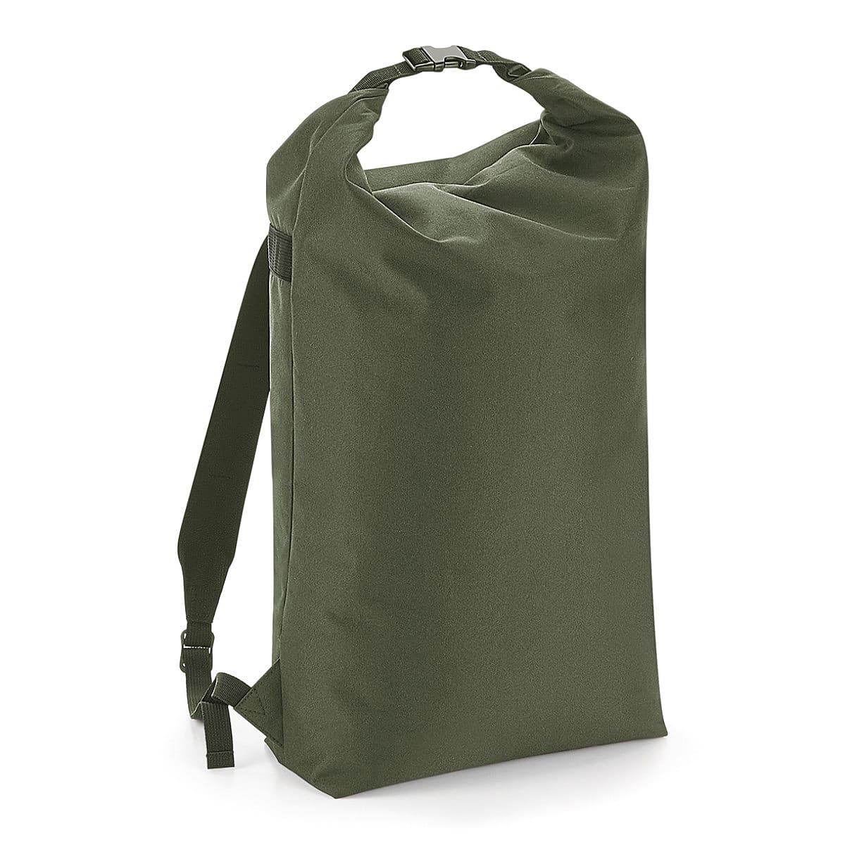 Bagbase Icon Roll-Top Backpack in Olive Green (Product Code: BG115)
