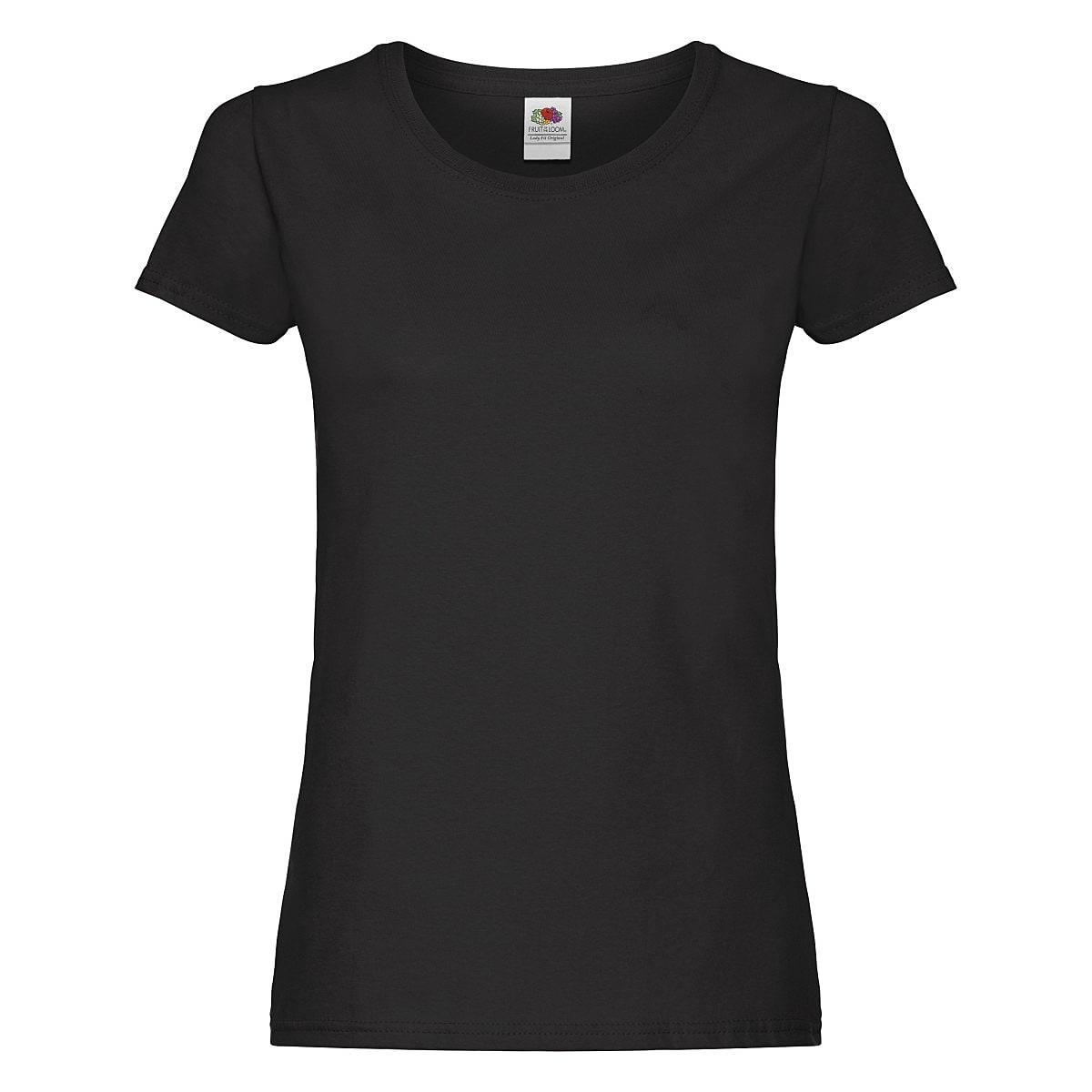 Fruit Of The Loom Lady Fit Original T-Shirt in Black (Product Code: 61420)