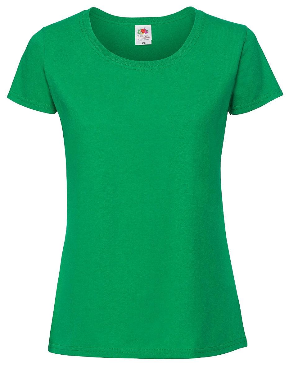 Fruit Of The Loom Womens Ringspun Premium T-Shirt in Kelly Green (Product Code: 61424)