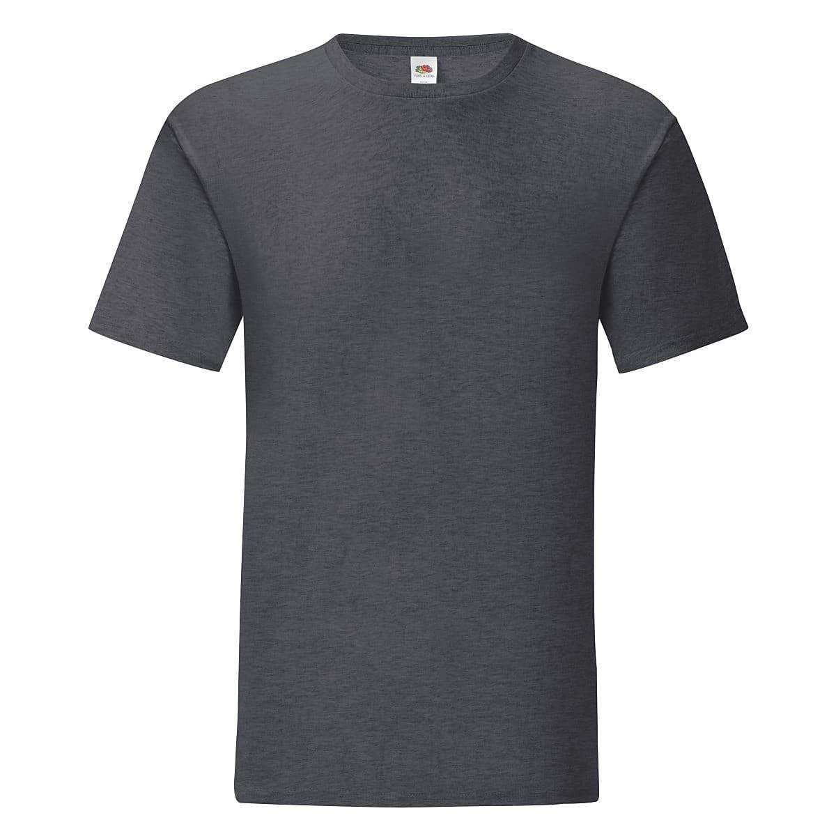 Fruit Of The Loom Mens Iconic T-Shirt in Dark Heather (Product Code: 61430)