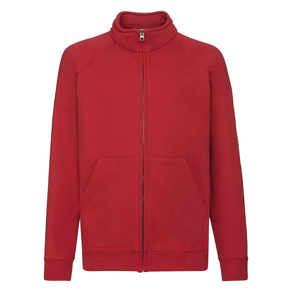 Fruit Of The Loom Childrens Sweat Jacket in Red (Product Code: 62005)