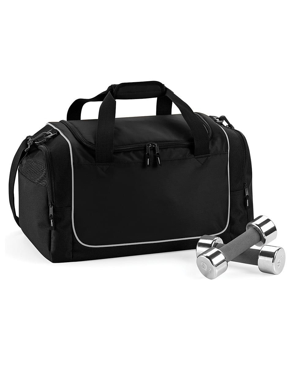 Quadra Teamwear Locker Bag in Black / Light Grey (Product Code: QS77)