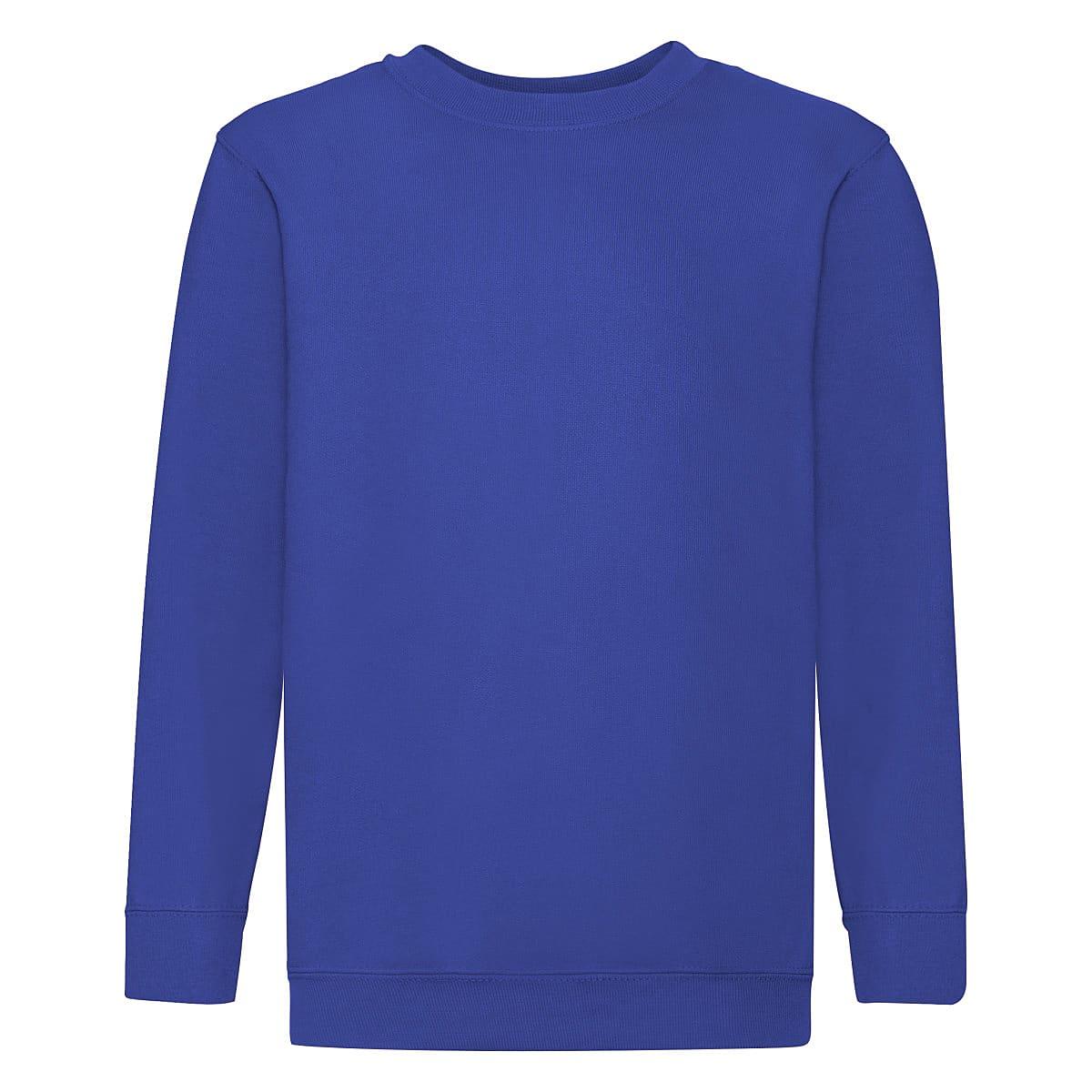 Fruit Of The Loom Childrens Set in Sleeve Sweatshirt in Royal Blue (Product Code: 62041)