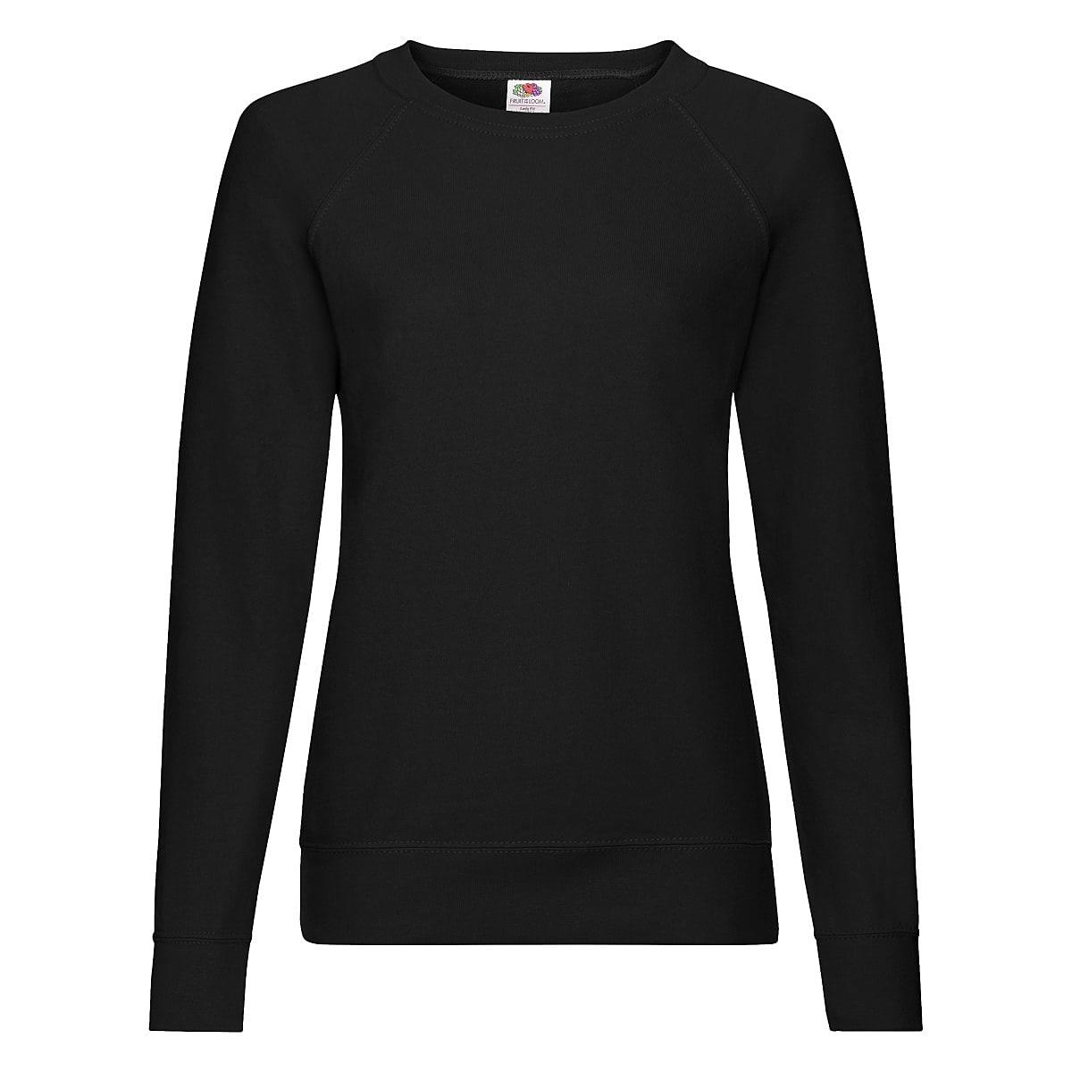 Fruit Of The Loom Lady-Fit Lightweight Raglan Sweater in Black (Product Code: 62146)
