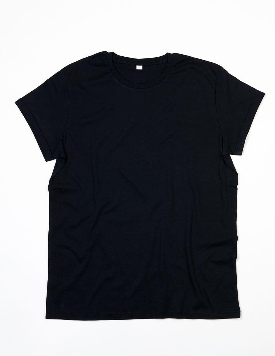 Mantis Mens Roll Sleeve T-Shirt in Black (Product Code: M80)