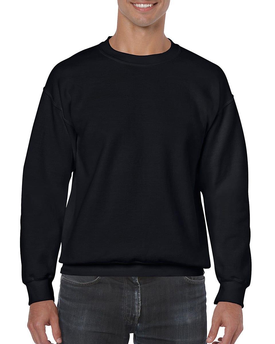 Gildan Heavy Blend Adult Crewneck Sweatshirt in Black (Product Code: 18000)