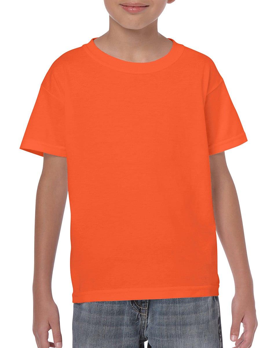 Gildan Childrens Heavy Cotton T-Shirt in Orange (Product Code: 5000B)