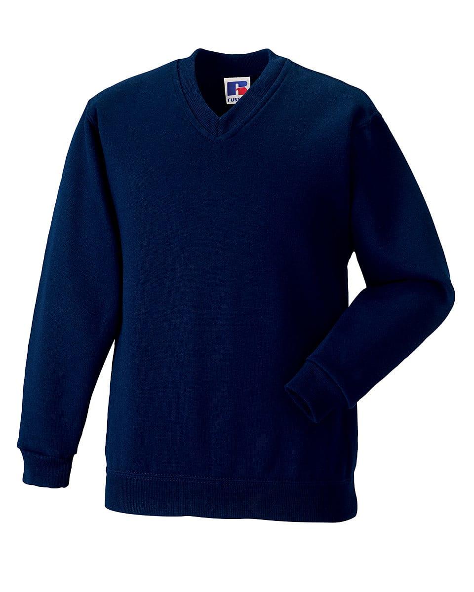 Jerzees Schoolgear V-Neck Sweatshirt in French Navy (Product Code: 272B)