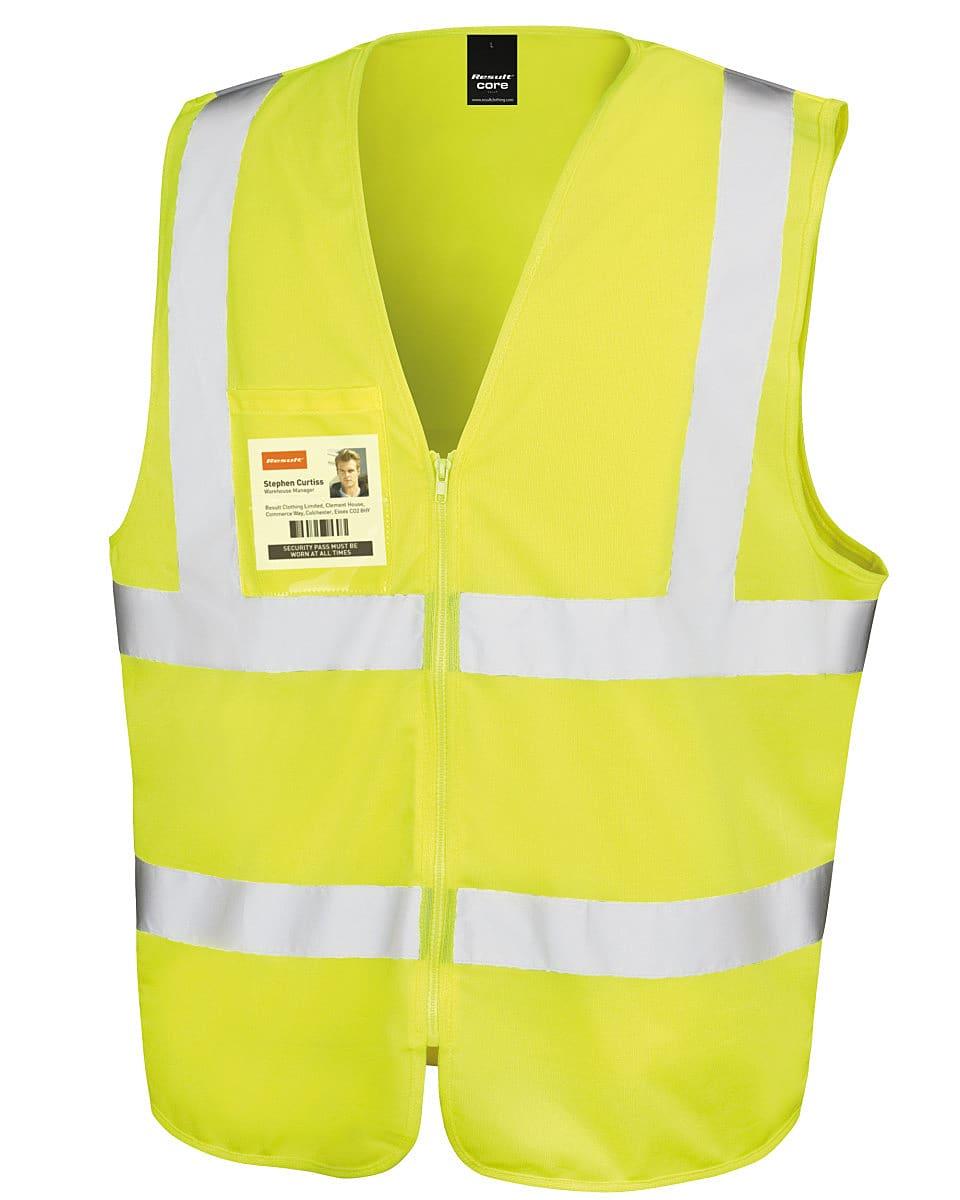 Result Safeguard Zip Safety Tabard in Hi-Viz Yellow (Product Code: R202X)