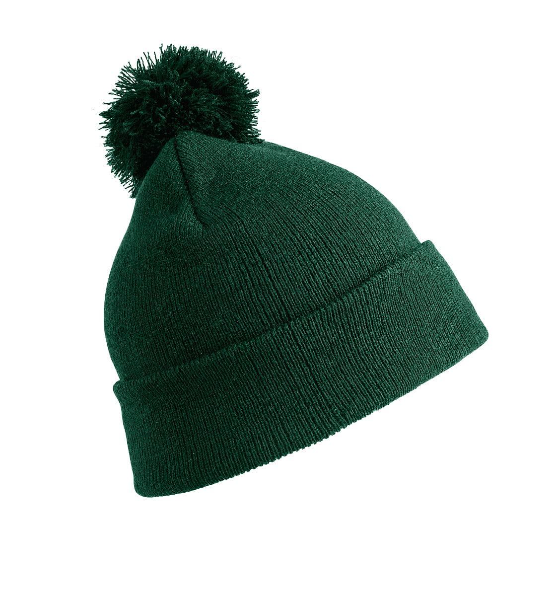 Result Winter Jr PomPom Beanie Hat in Bottle Green (Product Code: RC028J)