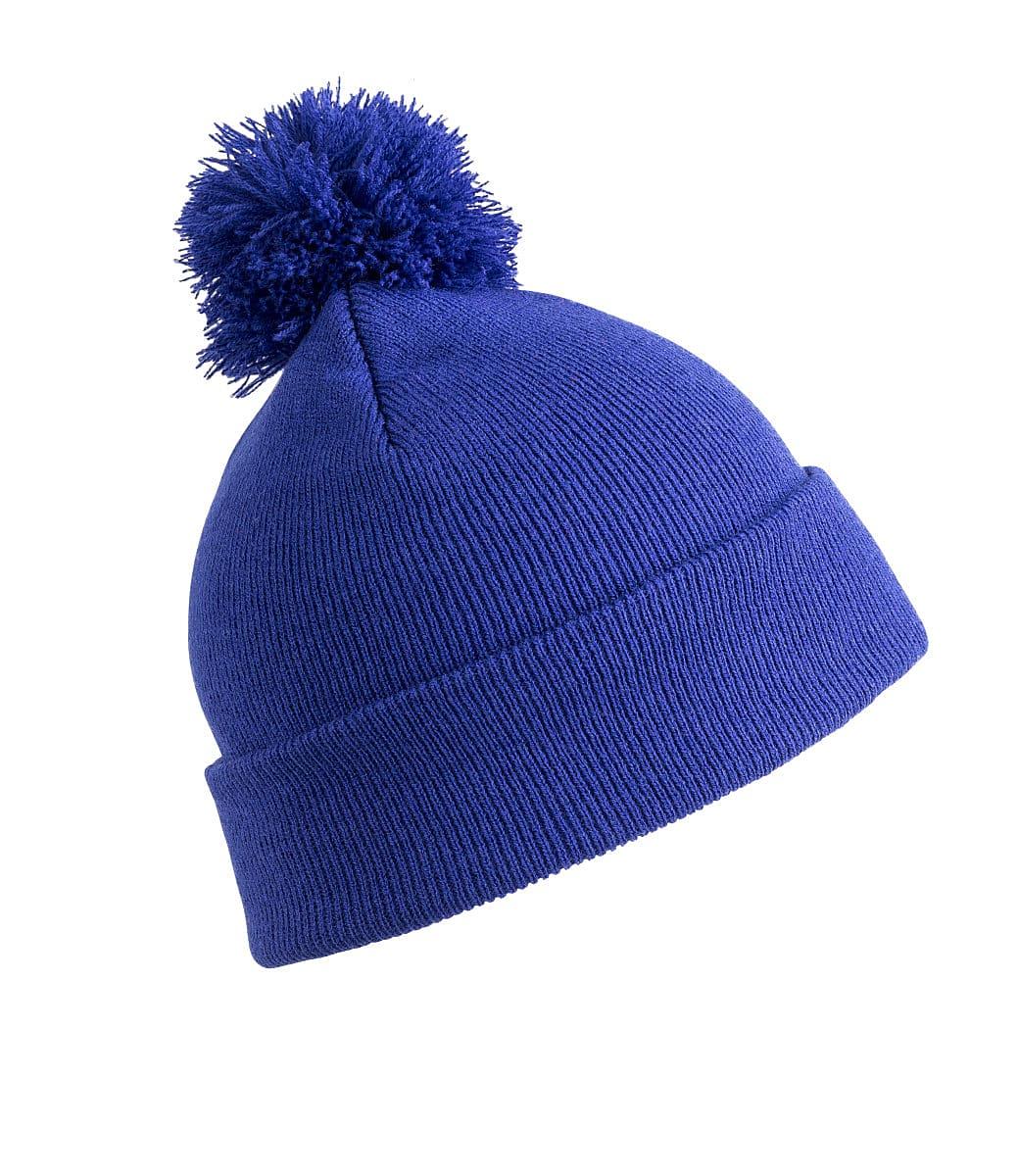Result Winter Jr PomPom Beanie Hat in Royal Blue (Product Code: RC028J)