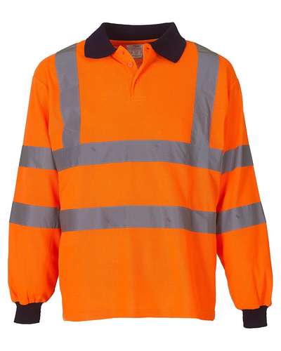 Yoko Hi-Viz Long-Sleeve Polo Shirt
