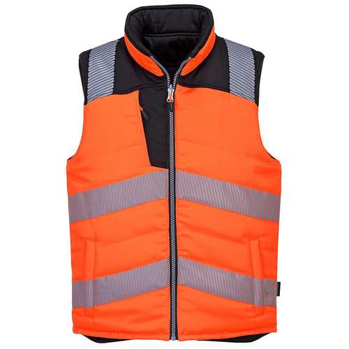 Portwest PW3 Hi-Viz Reversible Bodywarmer - PW374