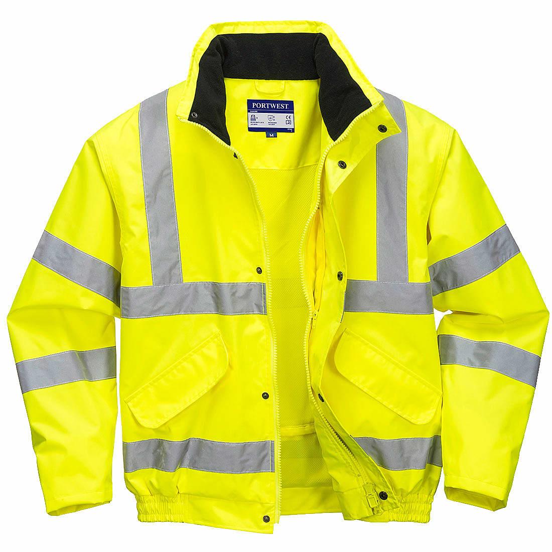 Portwest Hi-Viz Breathable Mesh Lined Jacket in Yellow (Product Code: RT62)
