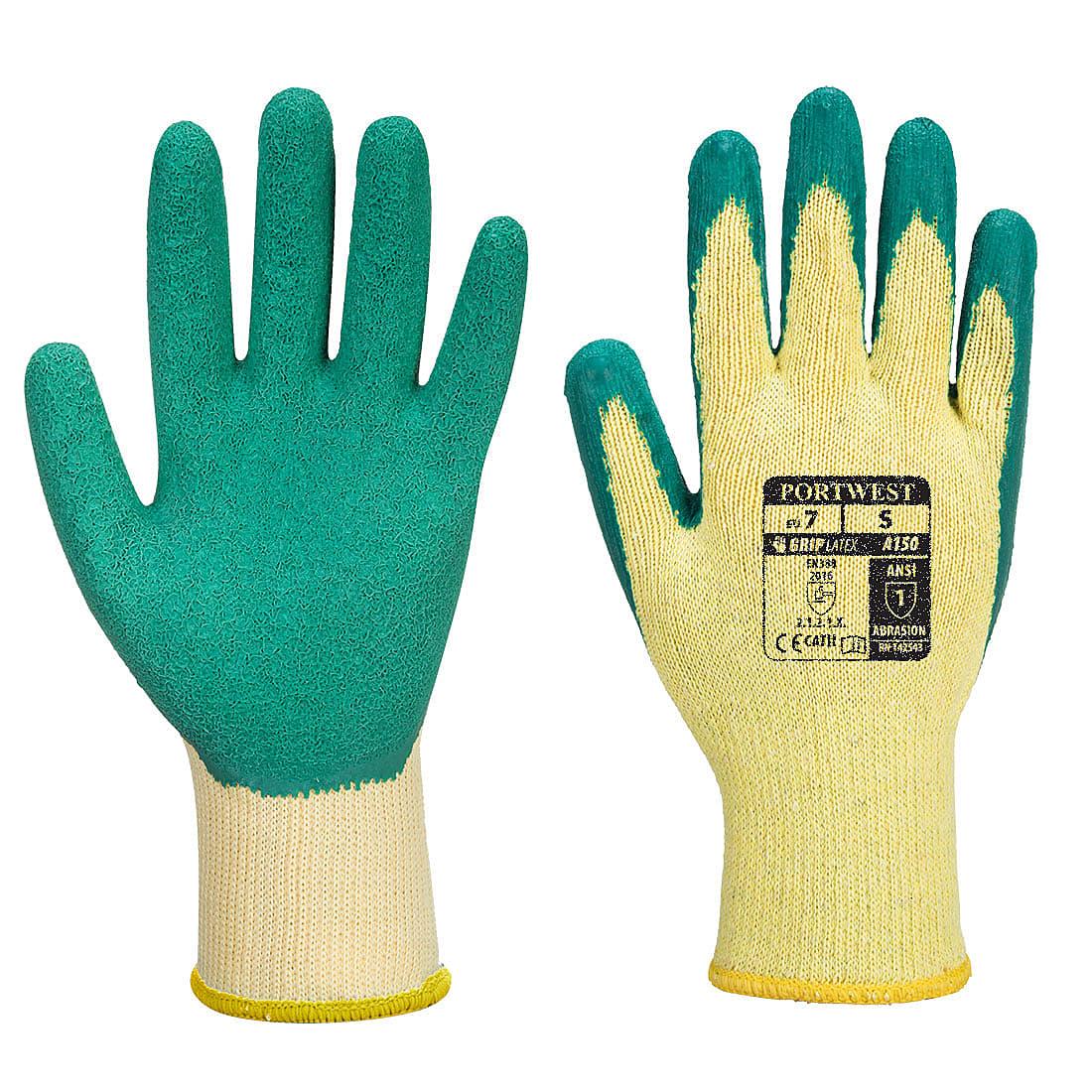 Portwest Classic Grip Gloves - Latex in Green (Product Code: A150)