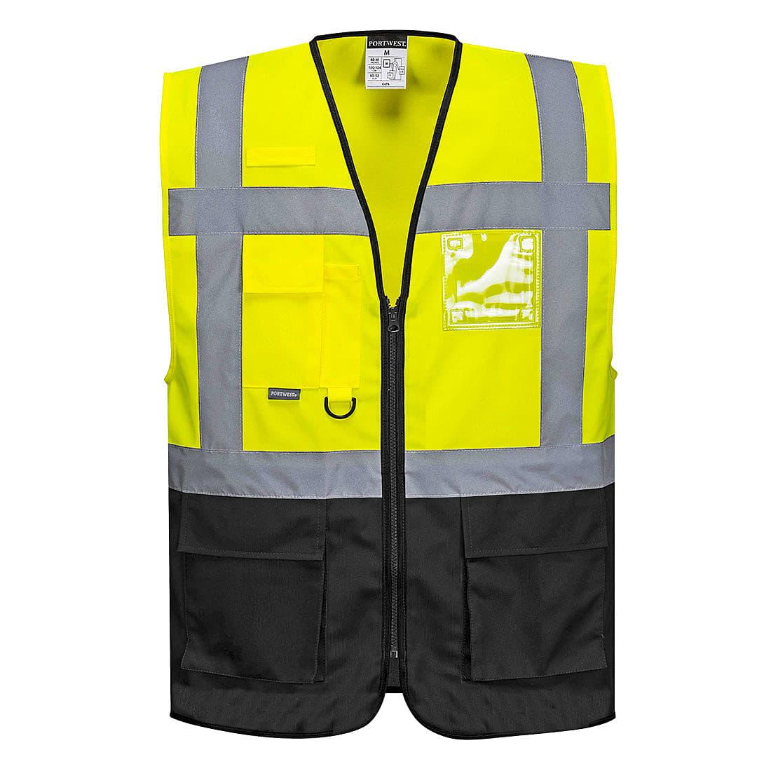 Portwest C476 Warsaw Executive Vest in Yellow / Black (Product Code: C476)