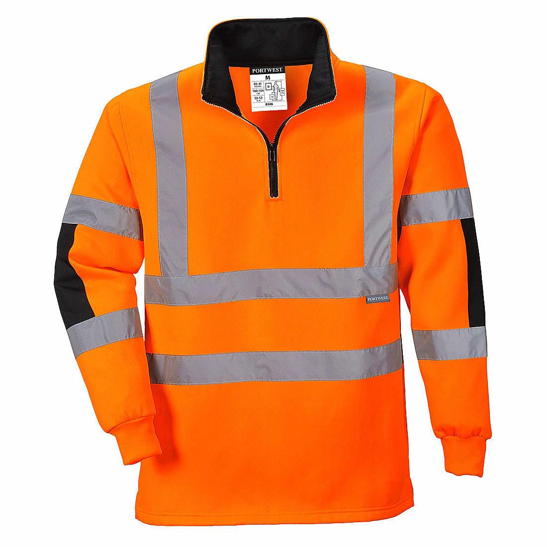 Portwest Xenon Rugby Shirt in Orange (Product Code: B308)