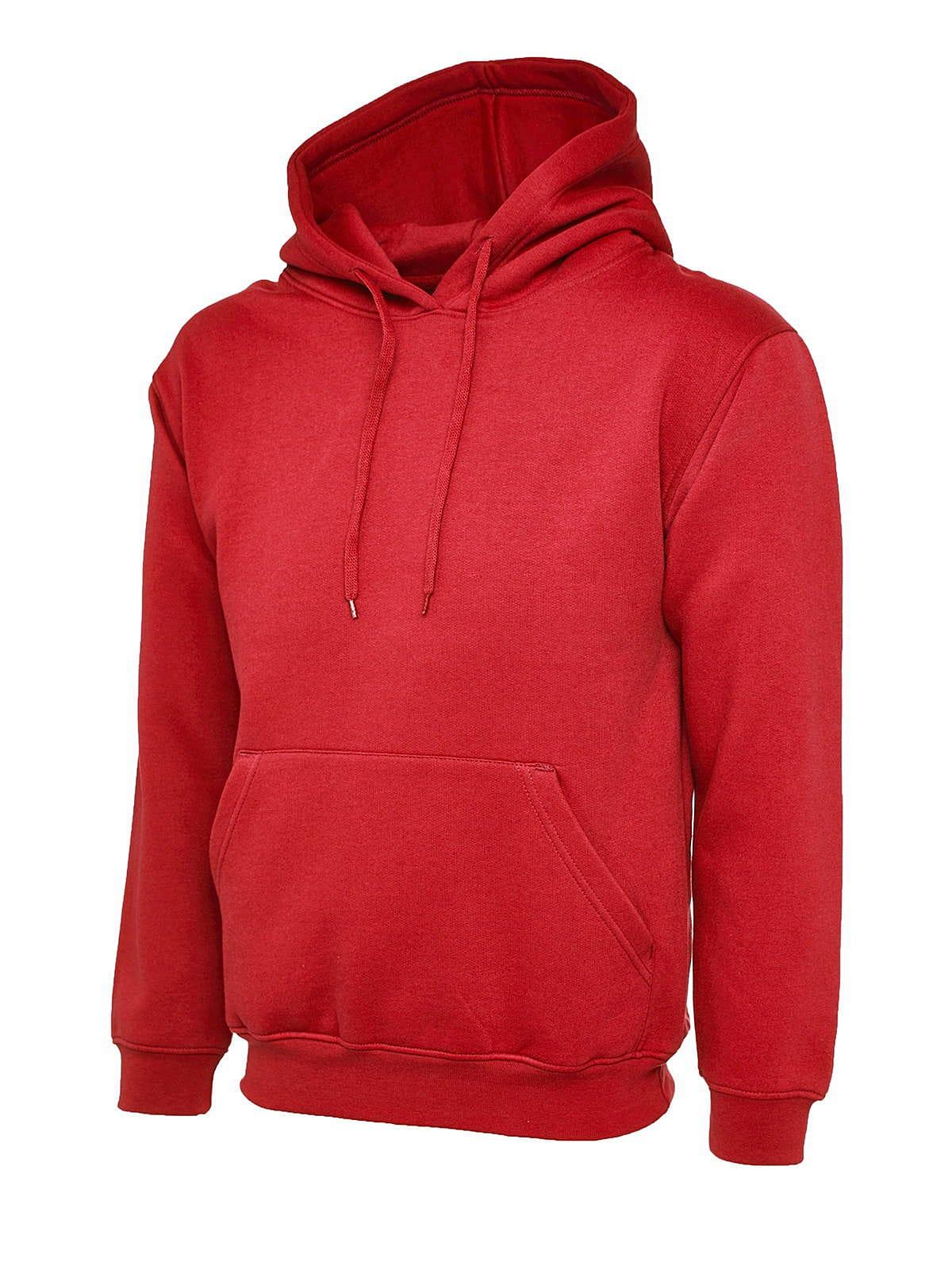 Uneek 300GSM Classic Hoodie in Red (Product Code: UC502)