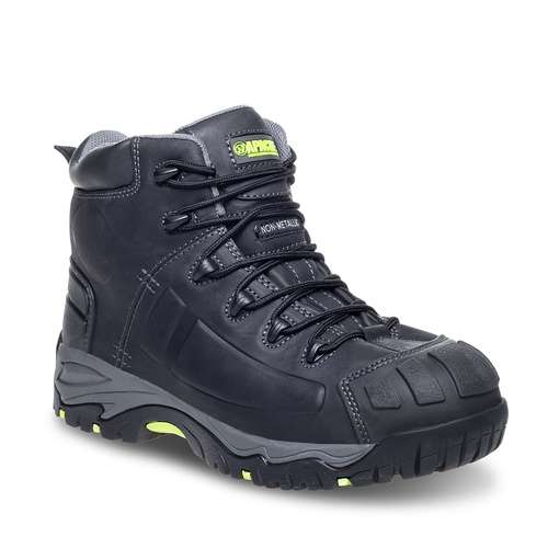 APACHE INDUSTRIAL WORKWEAR BLACK COMBAT ZIPPED COMPOSITE SAFETY WATERPROOF BOOTS
