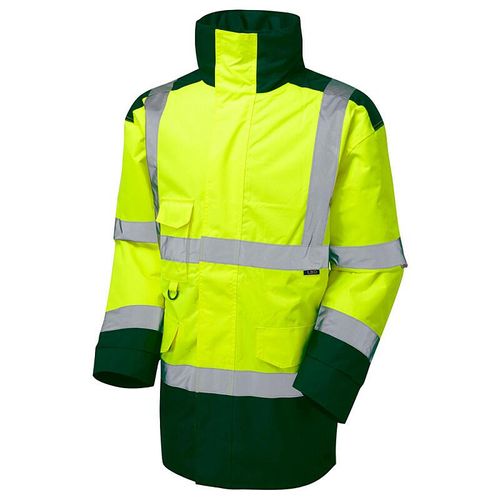 Leo Tawstock ISO 20471 Class 3 Anorak Yellow/Bottle