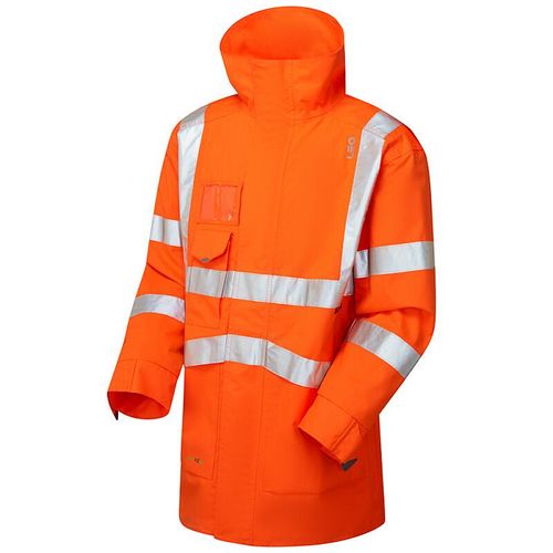 Leo Clovelly ISO 20471 Class 3 Breathable Executive Anorak Orange