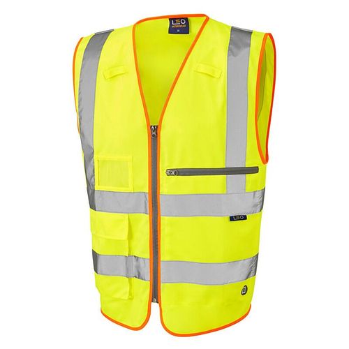 Leo Foreland ISO 20471 Cl 2 Superior Waistcoat with Tablet Pocket Yellow
