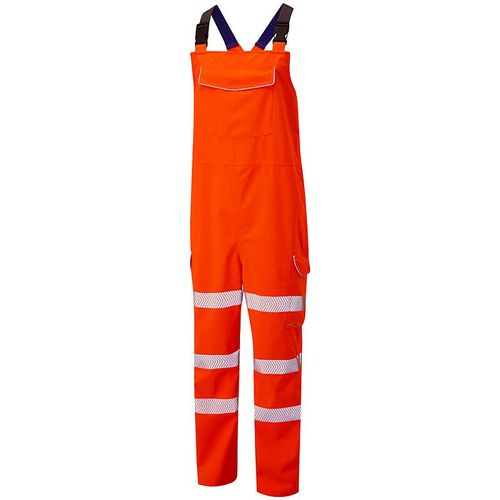 Leo Northam ISO 20471 Class 2 EcoViz 10K Breathable Bib & Brace Orange