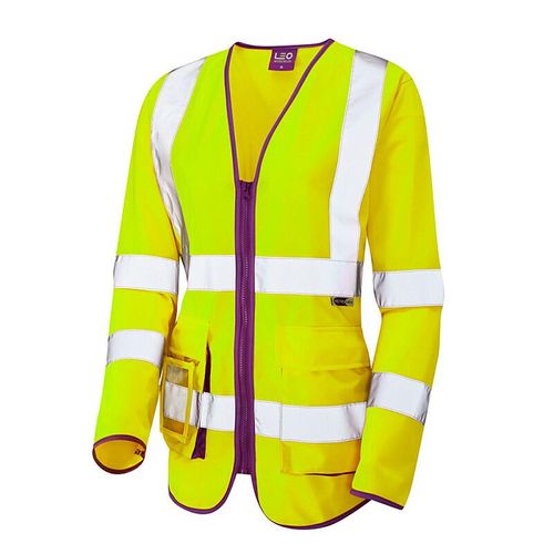 Leo Beaworthy ISO 20471 Class 2 Women's Sleeved Superior Waistcoat Yellow