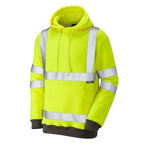 Leo Goodleigh ISO 20471 Class 3 Hooded Sweatshirt Yellow