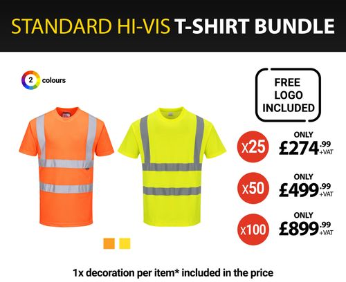 Standard Hi-Vis T-Shirt Bundle (Including Customisation)