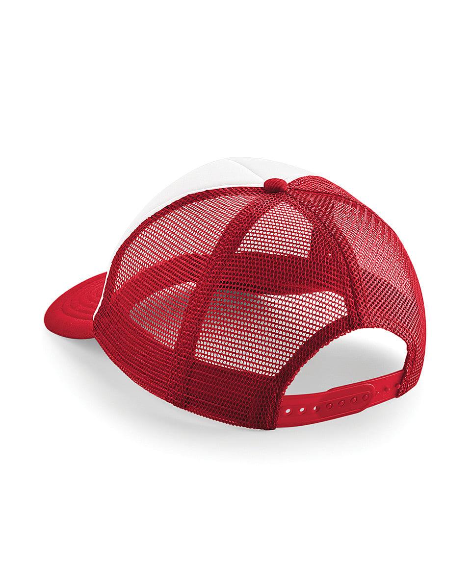 Beechfield Vintage Snapback Trucker Cap in Classic Red / White (Product Code: B645)
