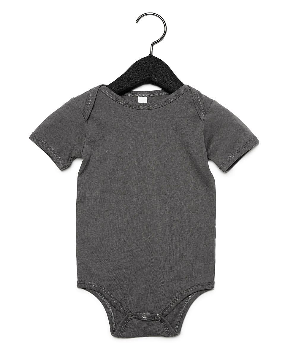 Bella Baby Jersey Short-Sleeve Onesie in Asphalt (Product Code: BE100B)