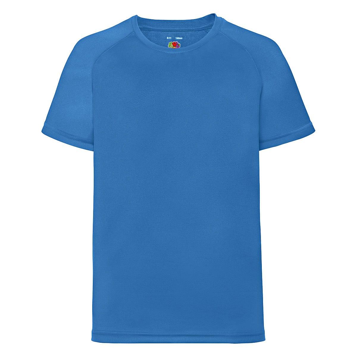 Fruit Of The Loom Childrens Kids Performance T-Shirt in Azure Blue (Product Code: 61013)