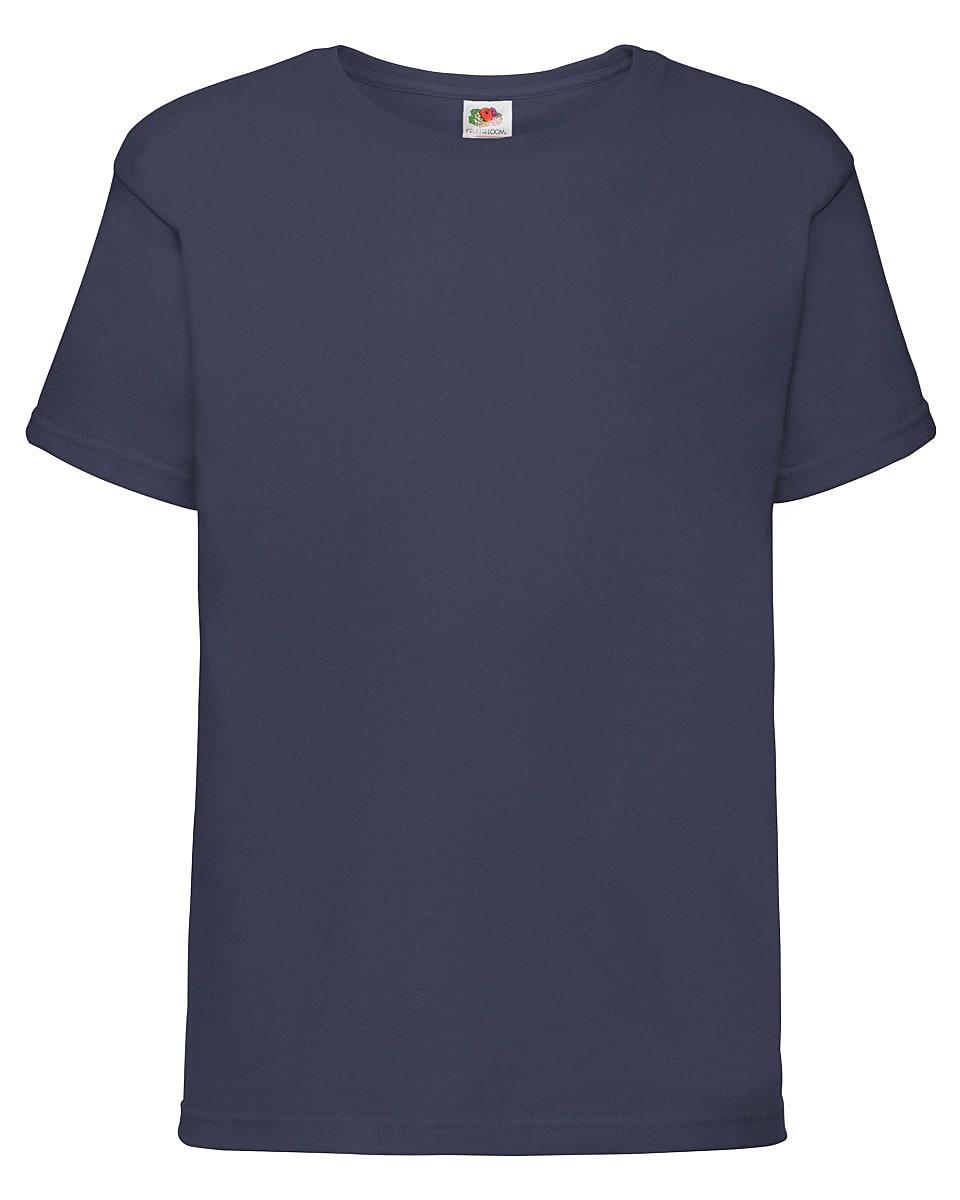 Fruit Of The Loom Kids Sofspun T-Shirt in Deep Navy (Product Code: 61015)