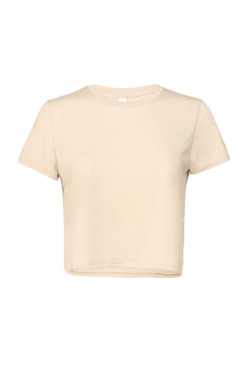 Bella+Canvas Womens Flowy Cropped T-Shirt in Heather Dust (Product Code: BE8882)