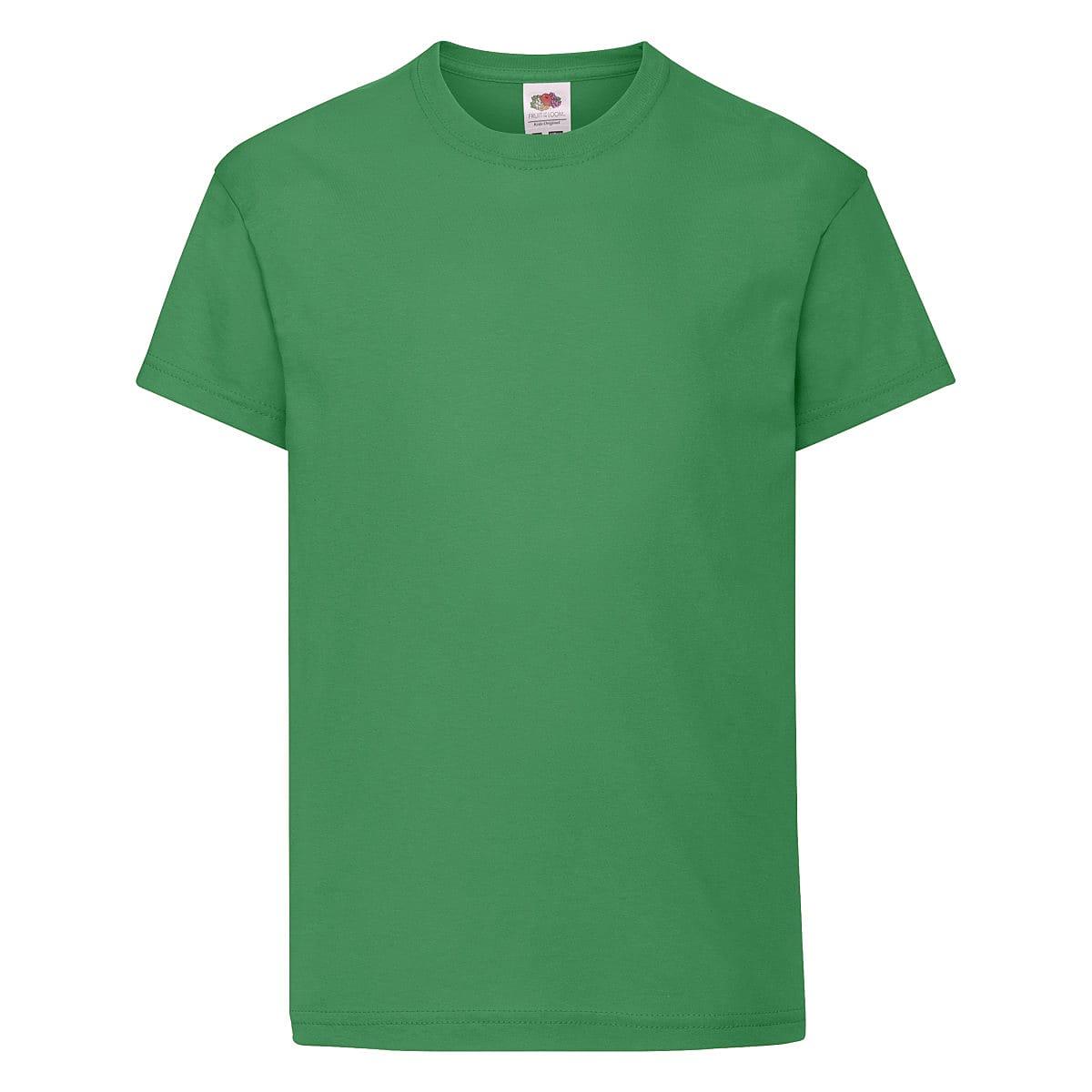 Fruit Of The Loom Kids Original T-Shirt in Kelly Green (Product Code: 61019)