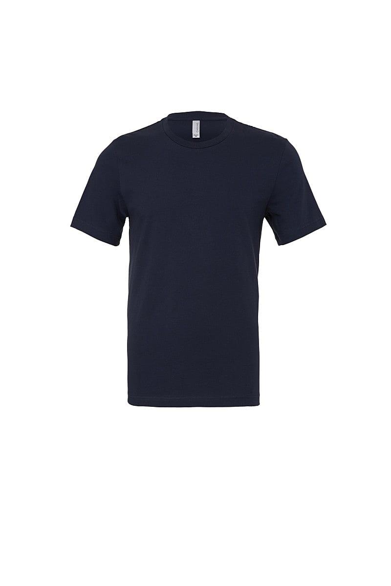 Bella Canvas Mens Jersey Heavyweight Crew T-Shirt in Navy Blue (Product Code: CA3091)