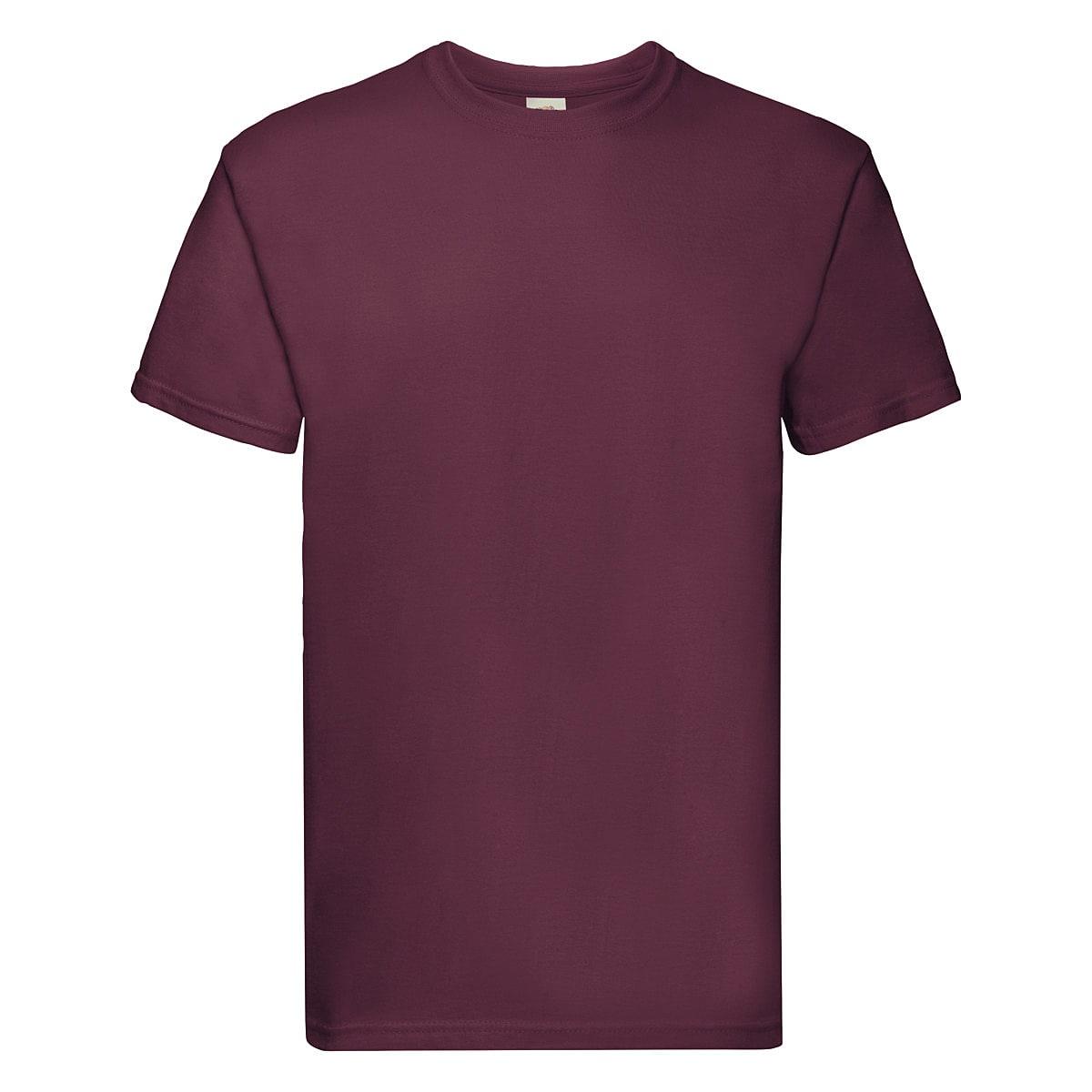 Fruit Of The Loom Super Premium T-Shirt in Burgundy (Product Code: 61044)
