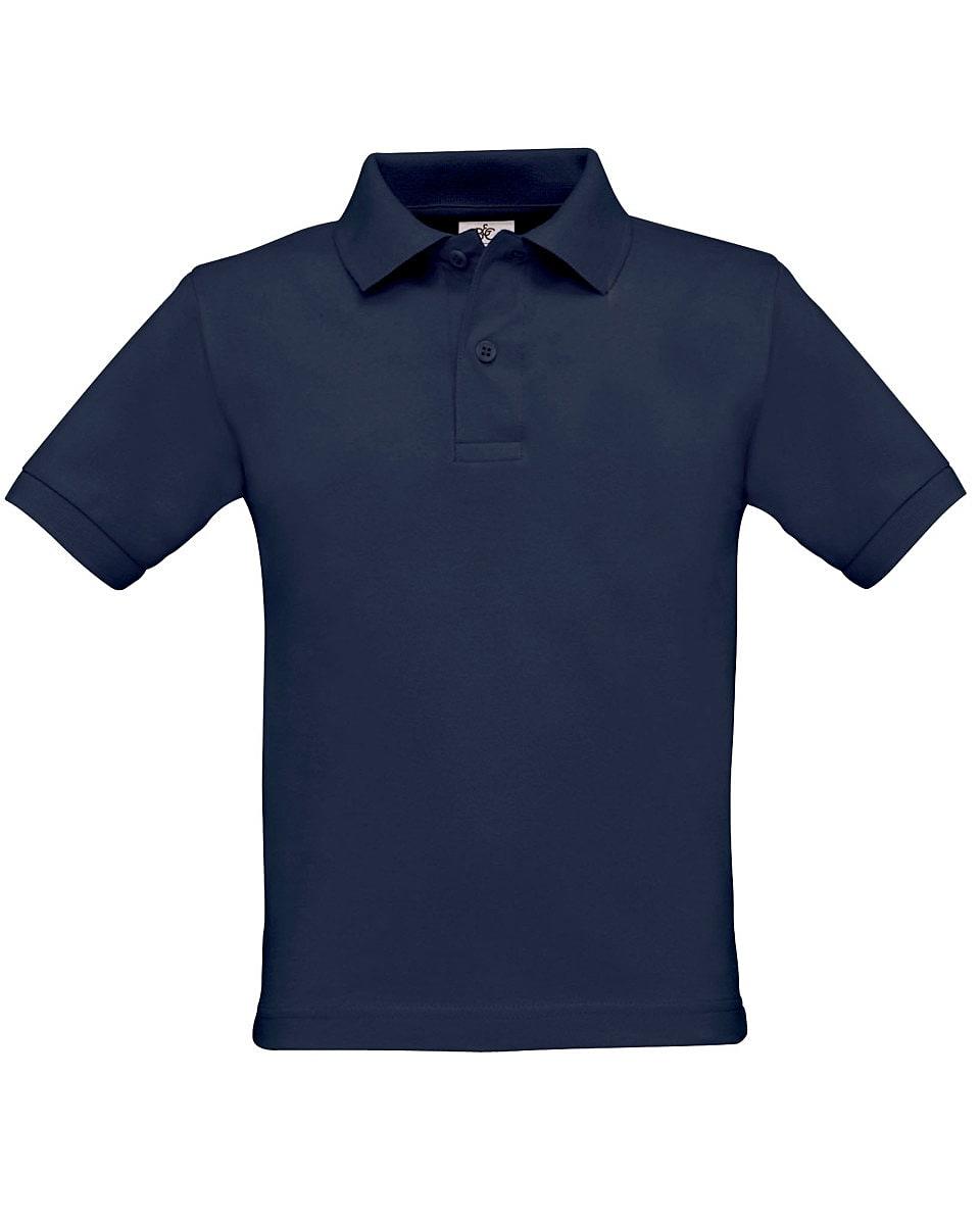 B&C Childrens Safran Polo Shirt in Navy Blue (Product Code: PK486)