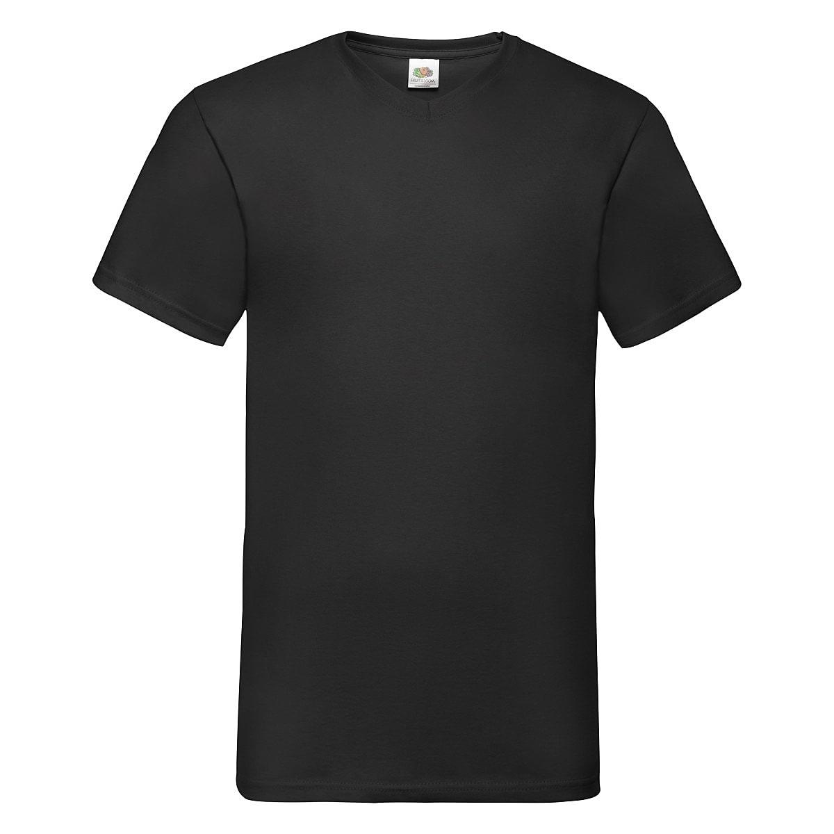 Fruit Of The Loom Valueweight V-Neck T-Shirt in Black (Product Code: 61066)