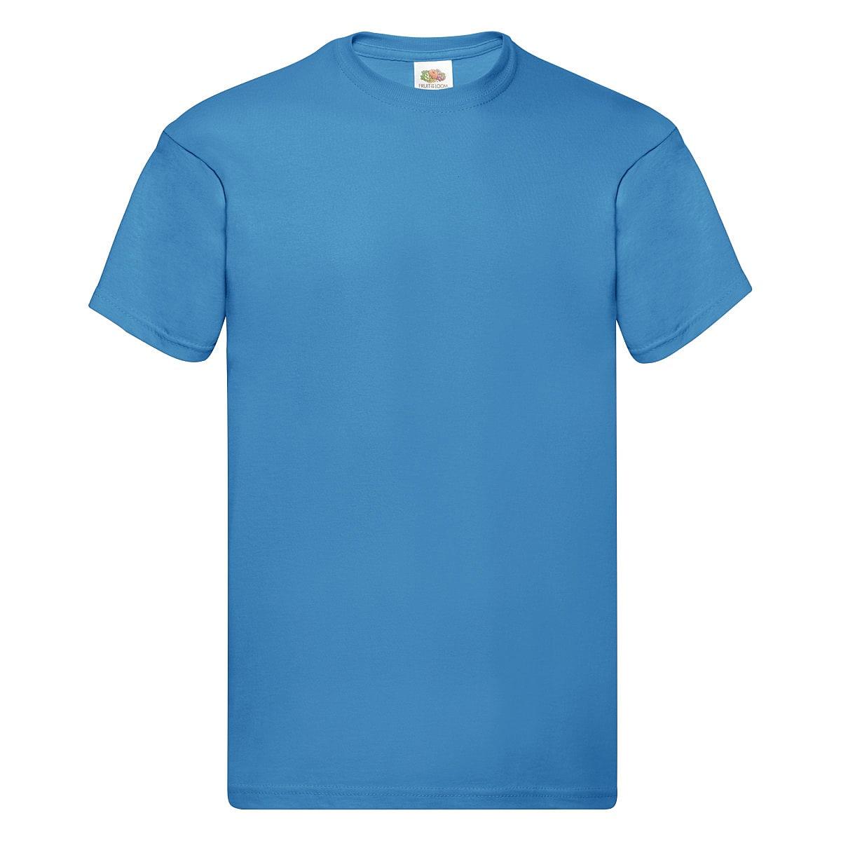 Fruit Of The Loom Original Full Cut T-Shirt in Azure Blue (Product Code: 61082)
