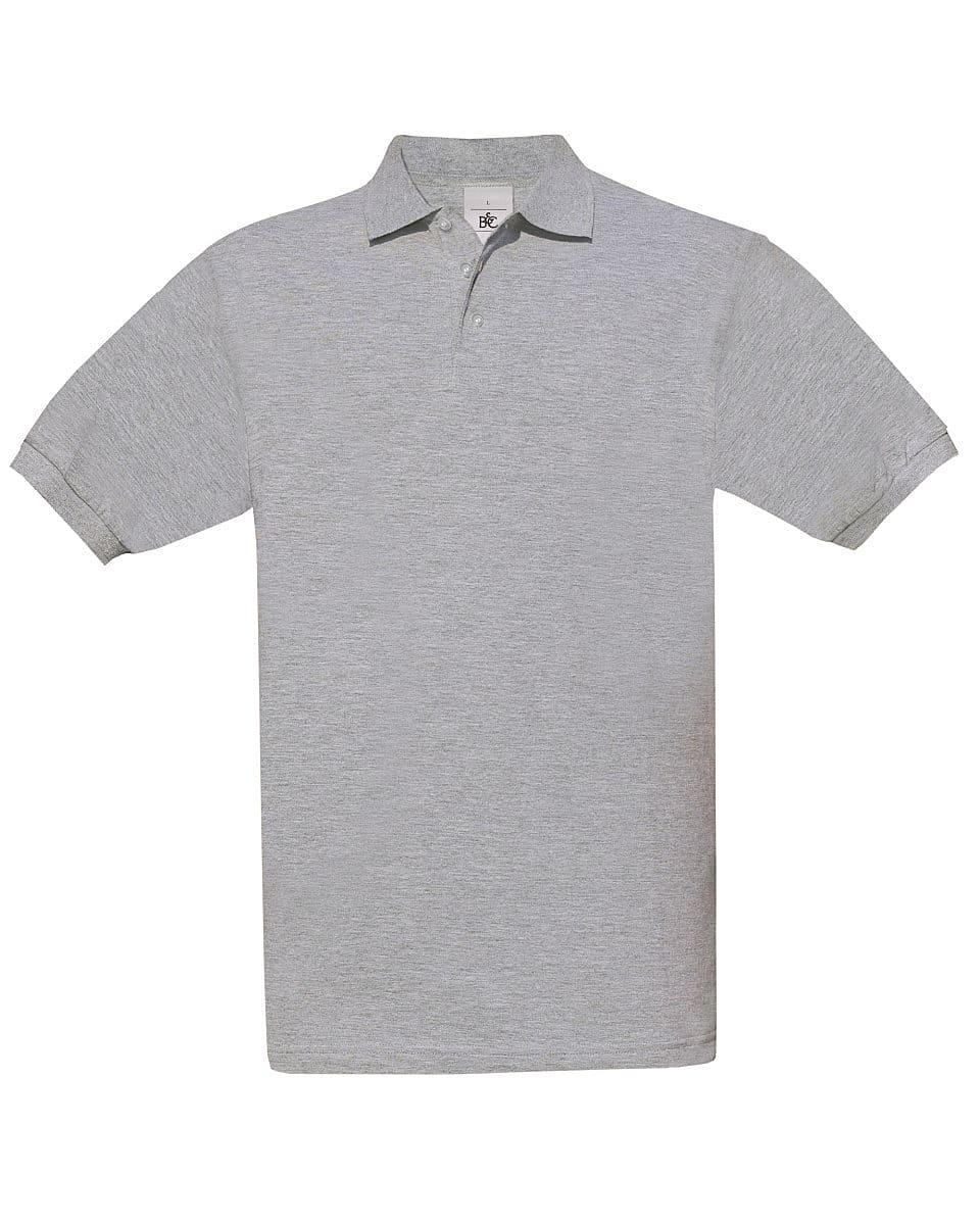 B&C Mens Safran Polo Shirt in Heather Grey (Product Code: PU409)