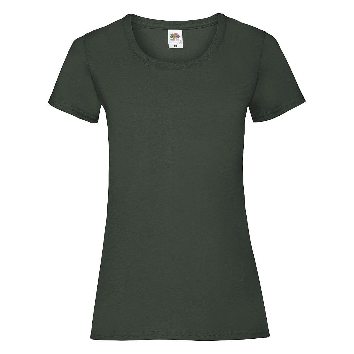 Fruit Of The Loom Lady-Fit Valueweight T-Shirt in Bottle Green (Product Code: 61372)