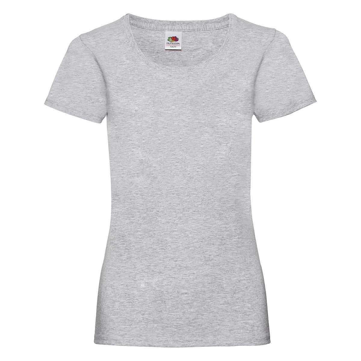 Fruit Of The Loom Lady-Fit Valueweight T-Shirt in Heather Grey (Product Code: 61372)