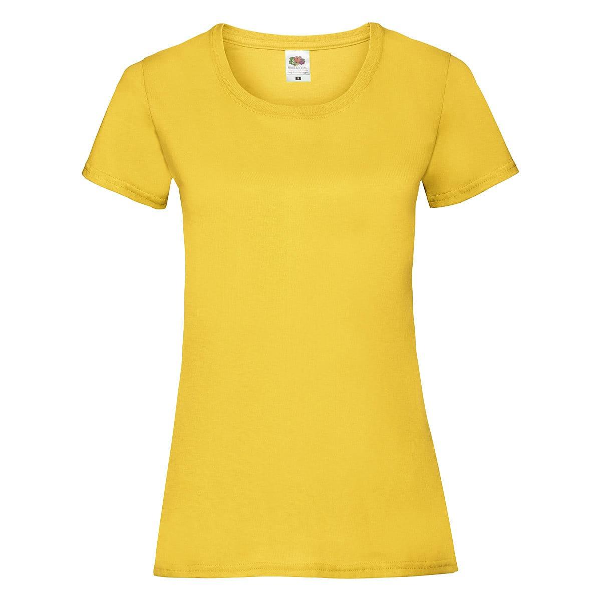 Fruit Of The Loom Lady-Fit Valueweight T-Shirt in Sunflower (Product Code: 61372)