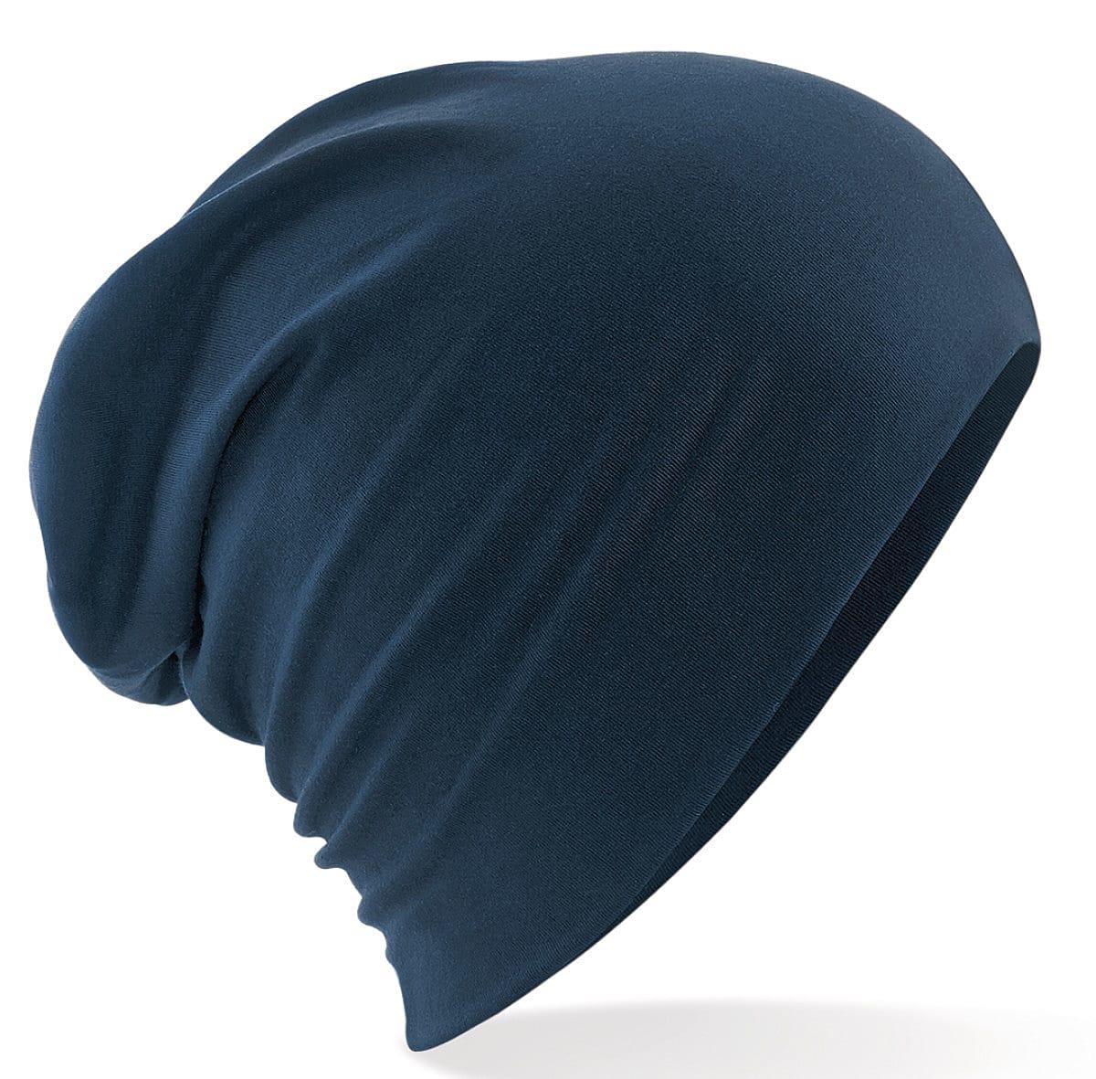 Beechfield Hemsedal Cotton Slouch Beanie Hat in French Navy (Product Code: B368)