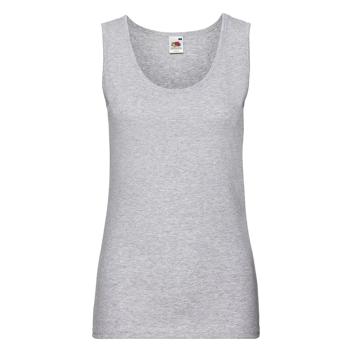 Fruit Of The Loom Lady-Fit Valueweight Vest in Heather Grey (Product Code: 61376)