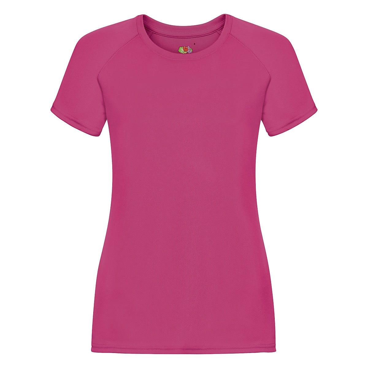 Fruit Of The Loom Womens Performance T-Shirt in Fuchsia (Product Code: 61392)